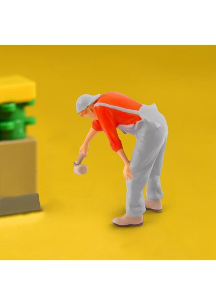 1/87 Minyatür Insan Modeli Rakamlar Ressam Insanlar Oyuncaklar Mikro Peyzaj Turuncu Gri (Yurt Dışından) fiyatları