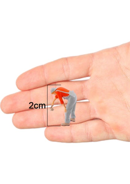 1/87 Minyatür Insan Modeli Rakamlar Ressam Insanlar Oyuncaklar Mikro Peyzaj Turuncu Gri (Yurt Dışından) modelleri