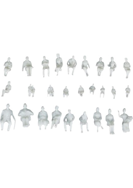 1:50 Beyaz Model Oturma Duruşları Figürinler Düzeni Peyzaj Süsler 28MM (Yurt Dışından)