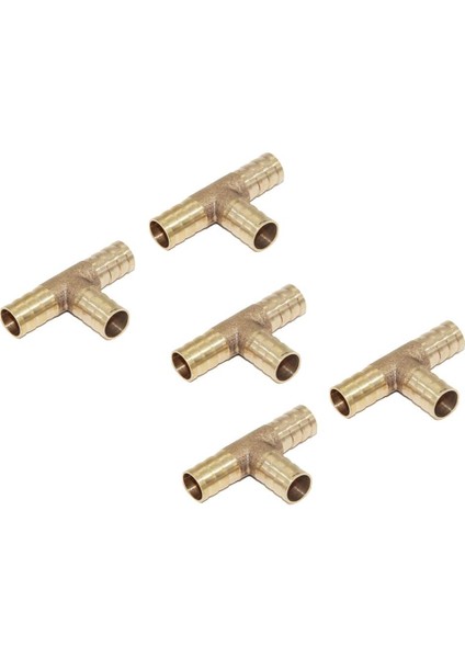 5 Adet Dikenli Pirinç T Parçası 3 Yollu Tee Hortum Yakıt Hava Hortumu Marangoz Adaptörü 12MM (Yurt Dışından) fırsatları
