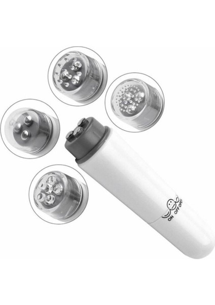 Mini Yüz ve Boyun Pilli Masaj Aleti 4 Başlıklı