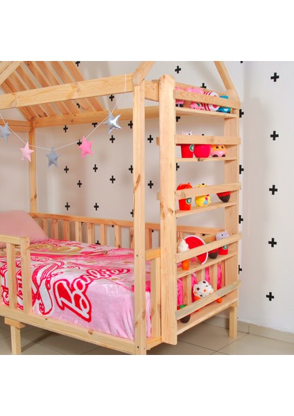 Montessori Yatak Çocuk Yatak Raf Doğal 90X190 Karyola