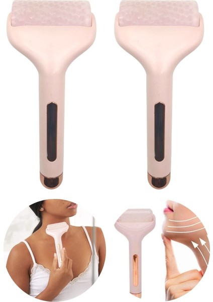 2 Adet Ice Roller Buz Silindiri Terapi Etkili Yüz Derma Masaj ve Cilt Soğutma Bakım Aleti