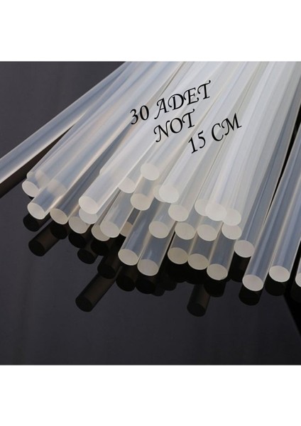 30 Adet Sıcak Ince Mum Silikon 7 mm Boy 15 cm