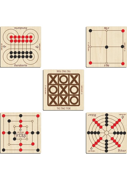 Ahşap Klasik Zeka ve Strateji Oyun Seti 15 Li