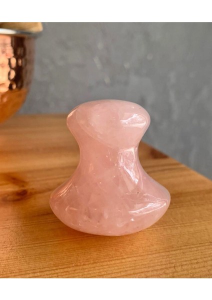 Pembe Kuvars Mantar Gua Sha