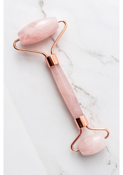 Pembe Kuvars Face Roller Cilt Bakım Masaj Aleti