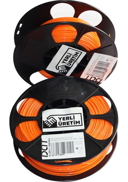 Plastik Yerli Üretim Pla 3D Filament Ral 2004 Açık Turuncu 1.75MM fiyatları