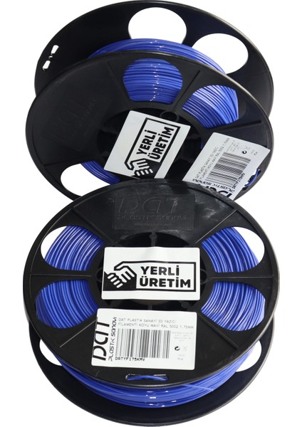 Plastik Yerli Üretim Pla 3D Filament Ral 5002 Koyu Mavi 1.75MM