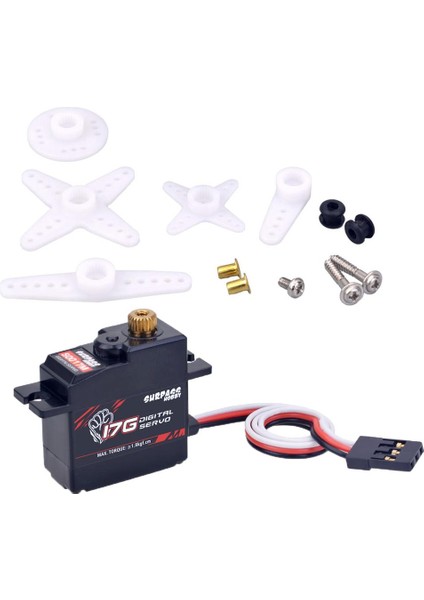 17G Dişli Servo 1/18 Yüksek Hızlı Rc Sabit Kanat Düzlemi Rc Tekne Aksesuarları S0017M (Yurt Dışından)
