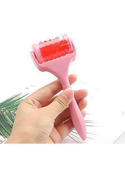 Ice Roller Pembe Buz Silindiri Terapi Etkili Yüz Germe Masaj ve Cilt Soğutma Bakım Aleti