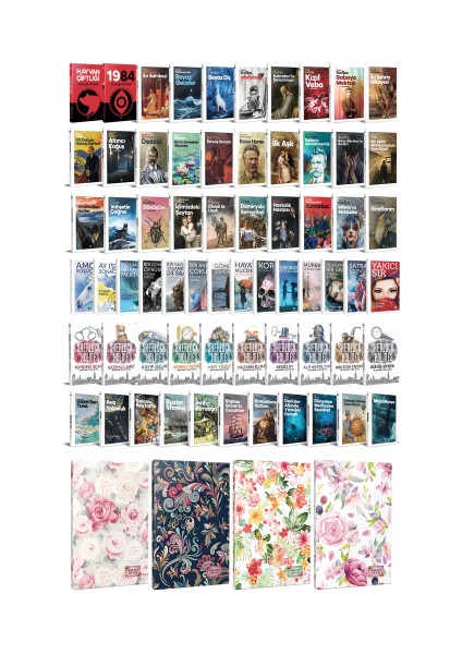 75 Dünya Klasiği ve Çiçekli Planlama Defteri seti -2