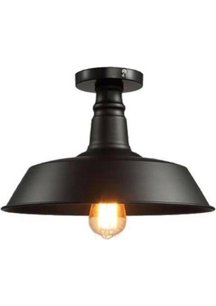 Rys Retro Dekoratif Siyah Metal Tavan Plofyoner Avize