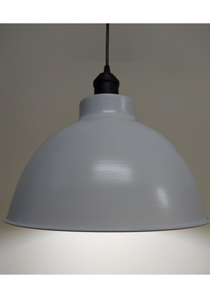 Retro Metal Sarkıt Avize Rustik Tekli Sarkıt Beyaz Içi Beyaz fiyatları