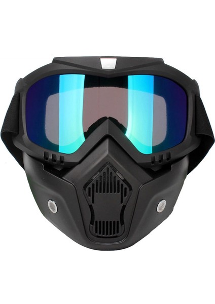 Mortorcycle Yüz Maskesi Açık Yüz Kask Motokros Göz (Yurt Dışından)