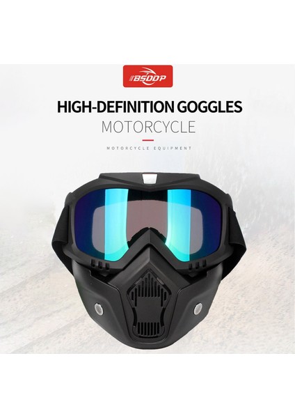 Mortorcycle Yüz Maskesi Açık Yüz Kask Motokros Göz (Yurt Dışından)