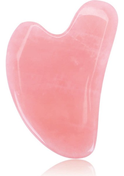 Pembe Kuvars Kalp Gua Sha Yüz Masaj Aleti