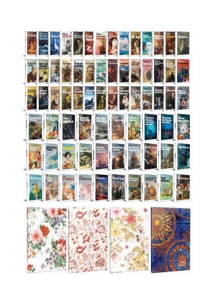 72 Dünya Klasiği ve Çiçekli Planlama Defteri seti -1