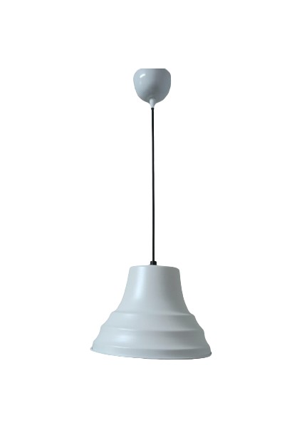 Rys Retro Metal Dekoratif Sarkıt Avize Beyaz Içi Beyaz Kafe Mutfak Aydınlatma Çap:27 cm