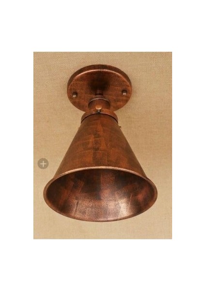 Rys Retro Metal Bakır Batinalı Dekoratif Tavan Avize 18 cm