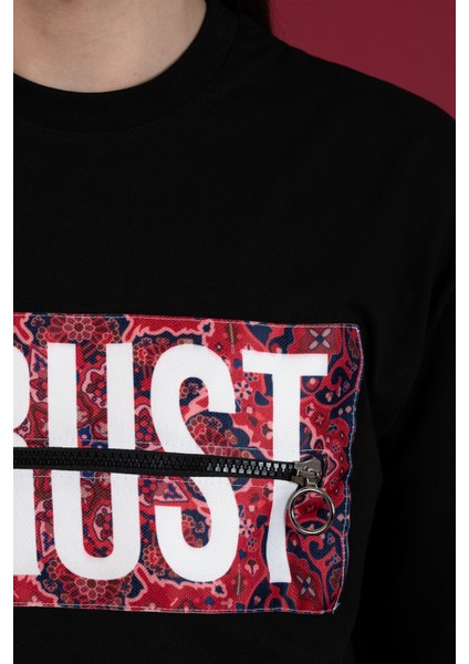 Oversize Bisiklet Yaka Baskılı Erkek Penye T-Shirt indirimleri