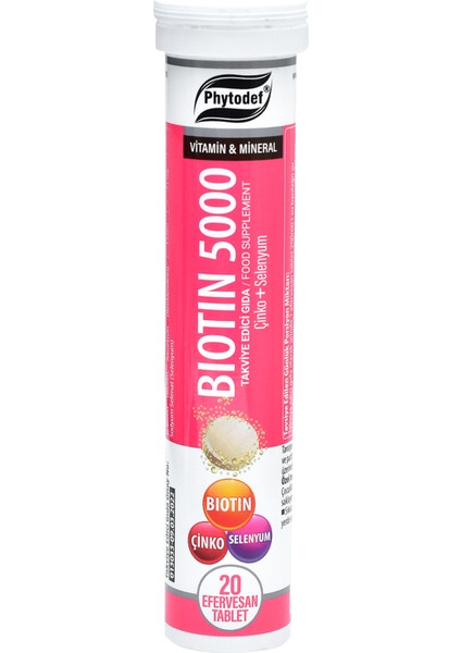 Biotin 5000 mcg Efervesan Tablet - 20 Adet