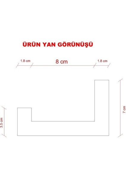 Setli Duvar Rafı 100 cm  Beyaz ( Mat )