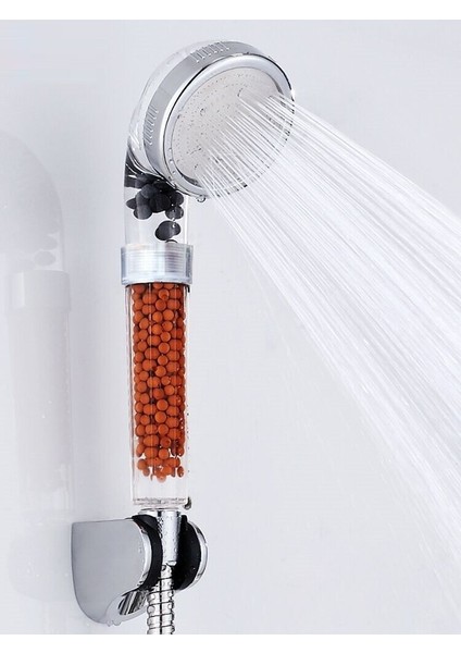 Duş Başlığı Tutucu Yüksek Basınçlı Su Tasarrufu Akış Delikleri Kromlu Yağışlı Anyon Filtresi Sprey Meme Banyo Aksesuarları | Duş Başlıkları (Yurt Dışından)