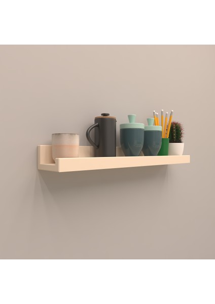 Setli Duvar Rafı 40 cm Krem ( Parlak )