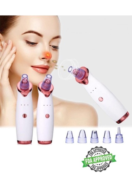 Siyah Nokta Giderici Cilt Temizleme Cihazı 5 Başlıklı USB Şarjlı Güncel Versiyon