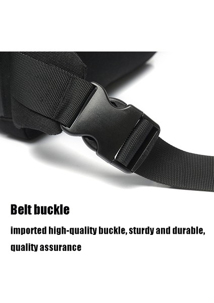 Ozuko 9340 Men Waist Bag Business Multifunctional Chest Bag Siyah (Yurt dışından)