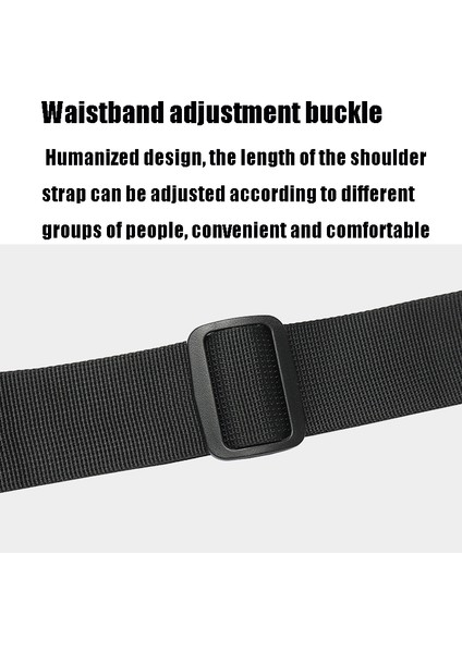 Ozuko 9340 Men Waist Bag Business Multifunctional Chest Bag Siyah (Yurt dışından)