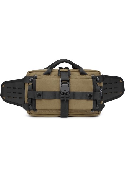 Ozuko 9450 Men Waterproof Waist Bag Haki (Yurt Dışından)