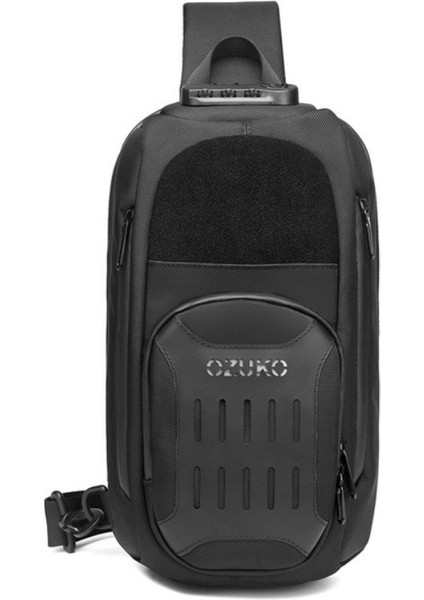Ozuko 9361 Men Waterproof Crossbody Bag Siyah (Yurt dışından)
