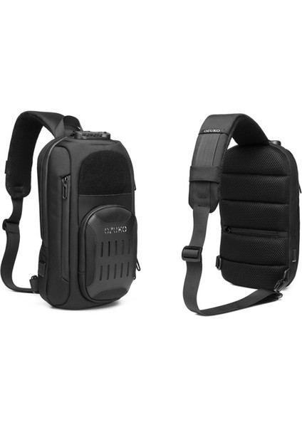 Ozuko 9361 Men Waterproof Crossbody Bag Siyah (Yurt dışından)