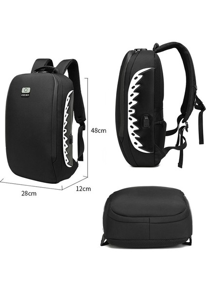 Ozuko 9282 Su Geçirmez Hırsızlık Erkekler Sırt Çantası Gri (Yurt Dışından) modelleri