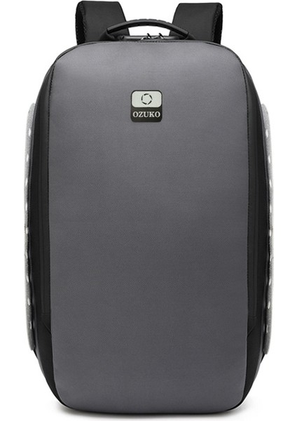Ozuko 9282 Su Geçirmez Hırsızlık Erkekler Sırt Çantası Gri (Yurt dışından)