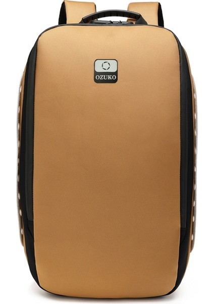 Ozuko 9282 Su Geçirmez Hırsızlık Erkekler Sırt Çantası Kahverengi (Yurt dışından)