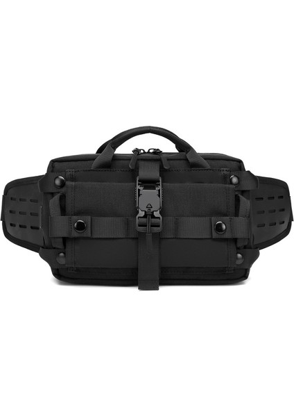 Ozuko 9450 Men Waterproof Waist Bag Siyah (Yurt dışından)