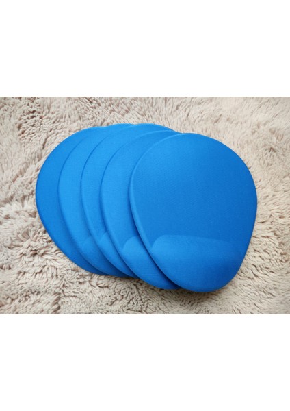 Düz Mavi Renkli Bilek Destekli Oval - Baskılı Mouse Pad fiyatları