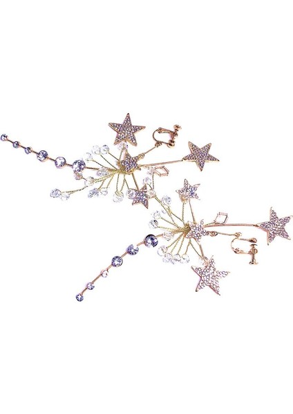 Prettyia Moda Yıldız Kristal Rhinestone Kulak Çiviler Kadın Kızlar Takı (Yurt Dışından) fiyatları