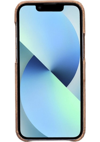 Apple iPhone 13 Pro Max Uyumlu Deri Arka Kapak F360 G2 Kahve