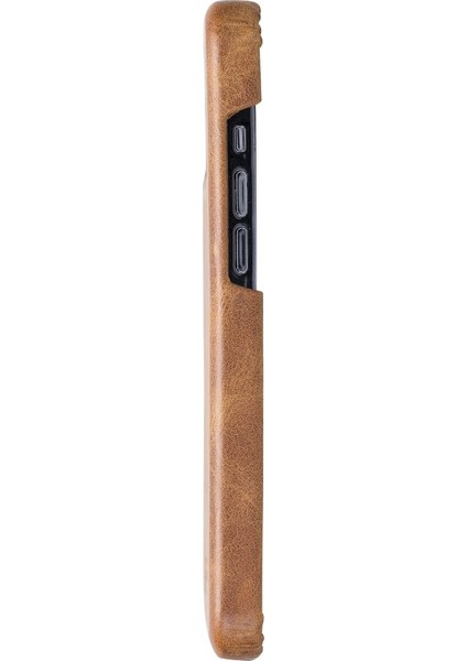 Apple iPhone 13 Pro Max Uyumlu Deri Arka Kapak F360 G2 Kahve