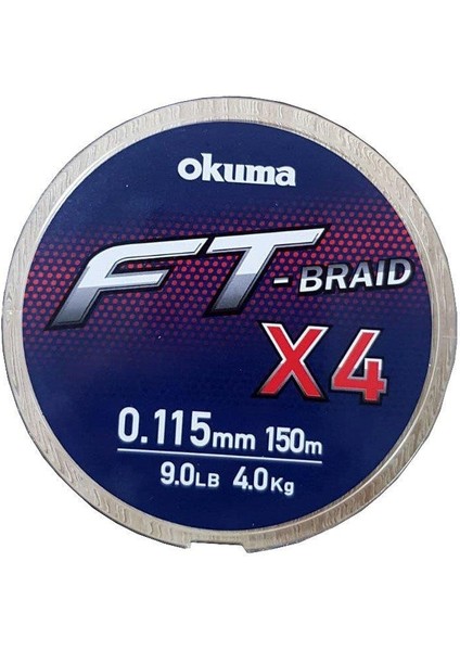 Ft-*4 Braided Line 150 mt Grey Örgü Ip Misina