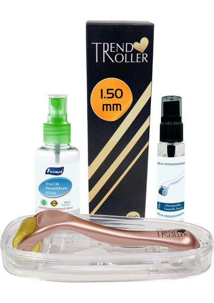 Dermaroller 1.50 mm Titanyum 540 Iğne Orijinal Vücut Derma Roller 6902540752545