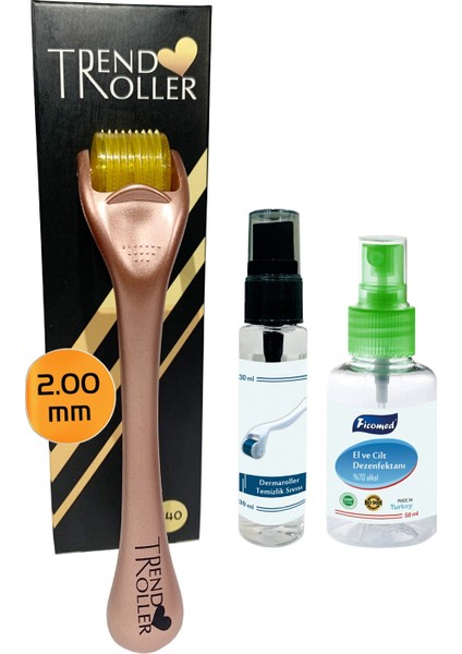 Dermaroller 2.00 mm Titanyum 540 Iğne Orijinal Vücut Derma Roller 6902540752675