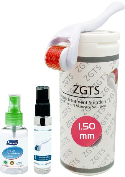 Red Love Dermaroller 1.50MM Titanyum 540 Iğneli Vücut Bölgesi Için Beyaz Derma Roller