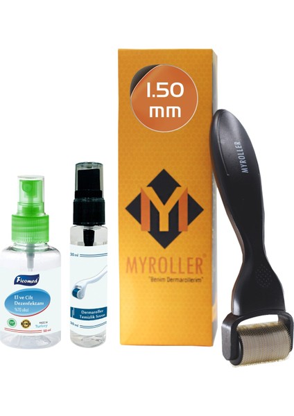 Body Dermaroller 1.50 mm Titanyum 1200 Iğneli Vücut Için Derma Roller