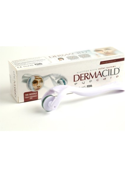 180 Iğne Titanyum Dermaroller 0,30 mm (Göz Çevresi Için Ideal) + Temizleme Spreyi 8697566590653