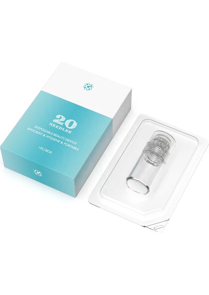 20 Altın Iğneli Serum Ampul Uygulayıcı Aplikatör 1.00 mm Dermaroller Hydra Needle